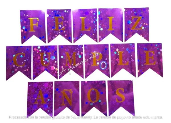 Producto - Banderin holográfico violeta