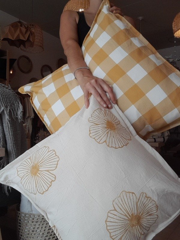 Producto - duo almohadones 60x60 vichy maiz - 1