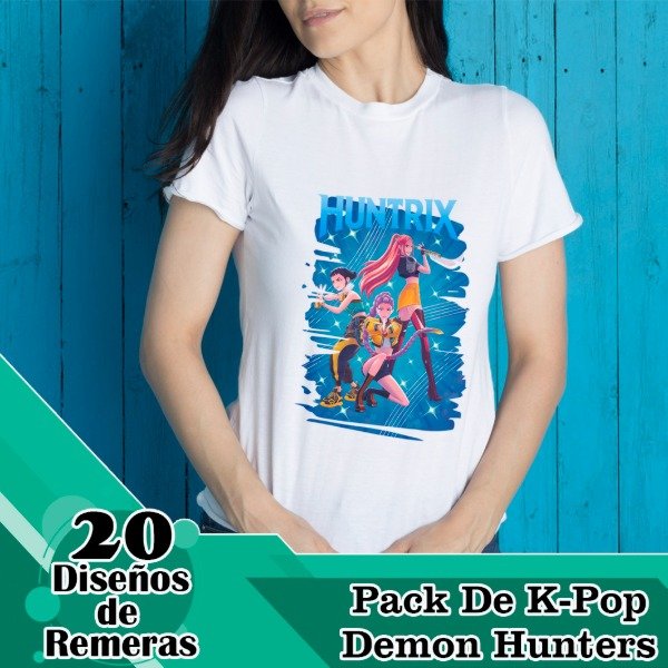 Producto - Diseños Digitales / Plantillas Para Remeras De K-Pop Demon Hunters Huntrix