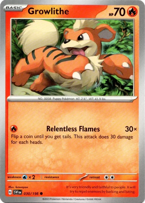 Producto - Growlithe - 030/198 - Scarlet and Violet