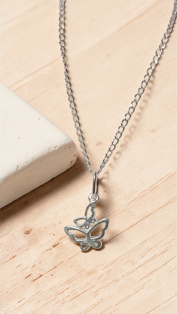 Producto - Conjunto de Plata 925 con colgante dos mariposas