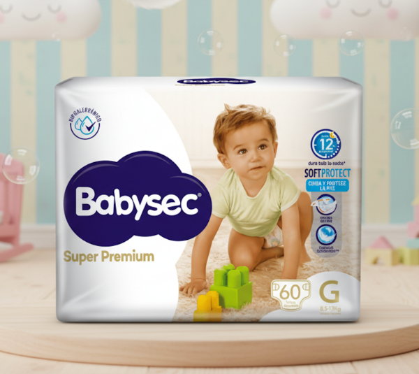 Producto - Babysec Super Premium G x60 unidades (hasta 12 kg)