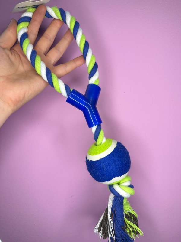 Producto - Juguete soga con manija amarillo