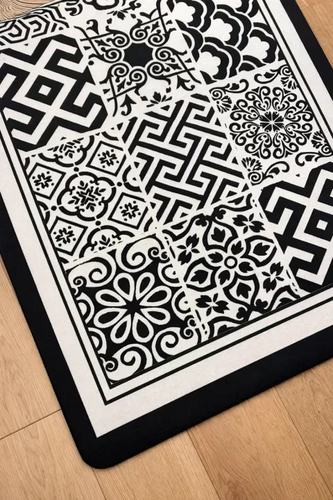 Producto - Felpudo Absorbente 38x118cm Mosaico Negro - 1