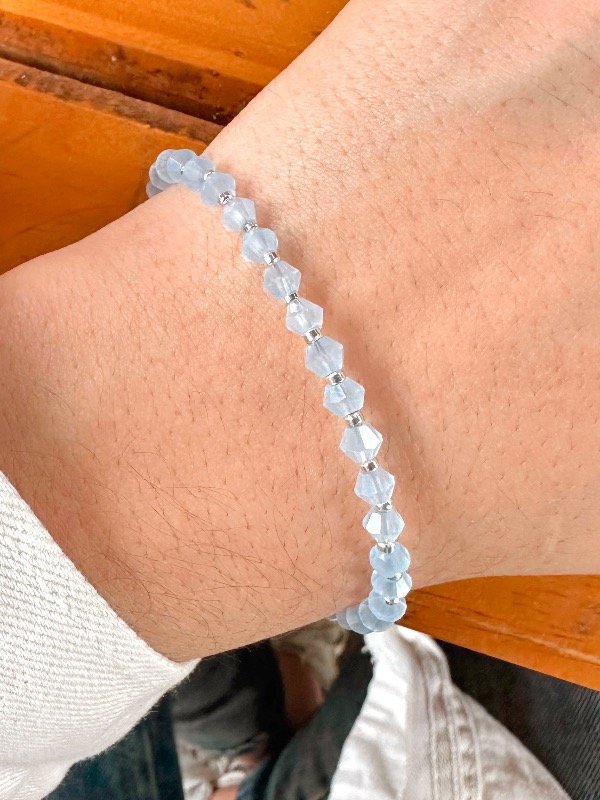 Producto - Pulseras Cristales Celeste Plata925