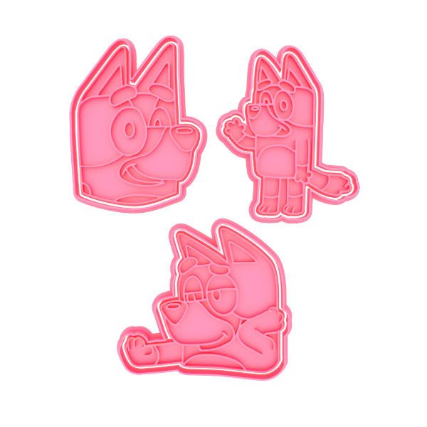 Producto - Set x 3 Cortante con Stamp Bluey 2