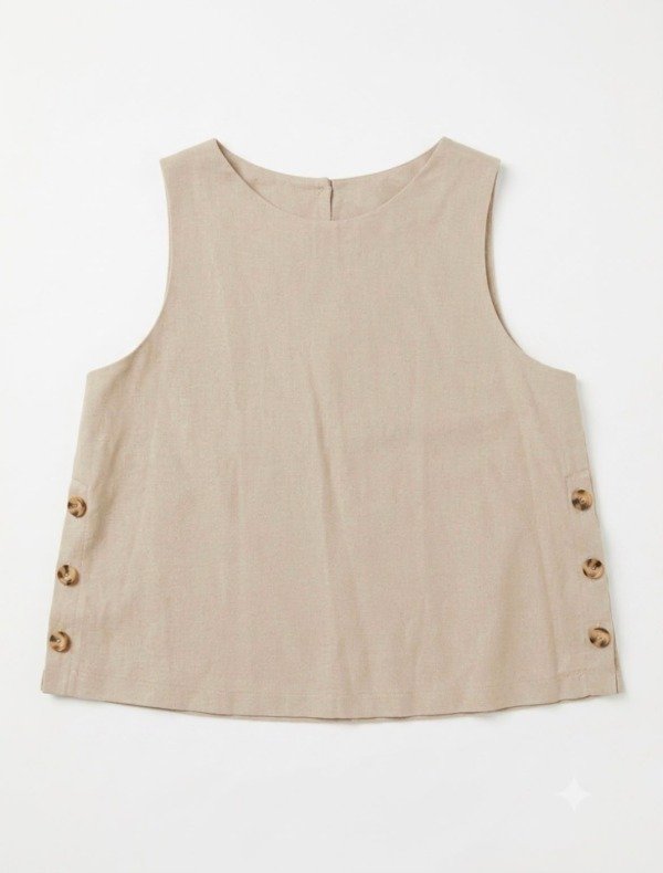 Producto - Blusa de lino Laurel (tostado)