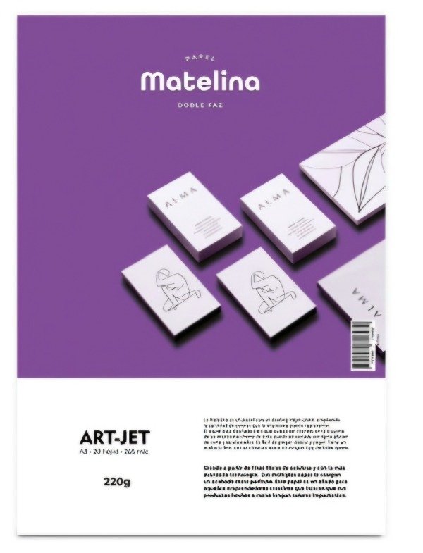 Producto - ( A3 ) Papel Matelina 220 gr - 20 Hojas - Doble Faz