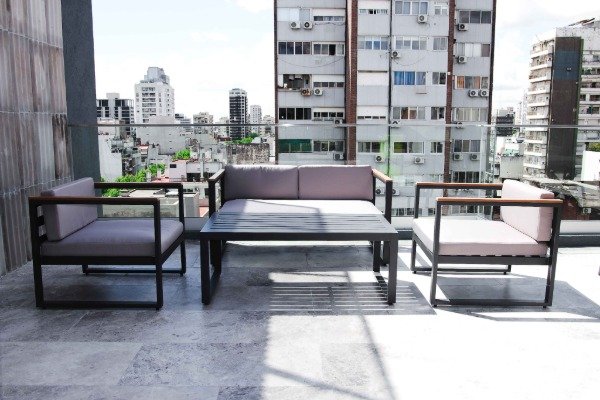 Producto - Juego De Sillones Living Interior Exterior Aluminio 4 Piezas