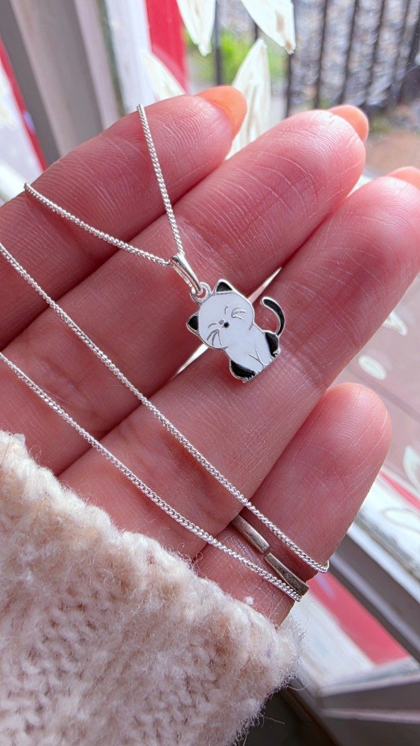 Producto - Collar gato blanco y negro PL - 1