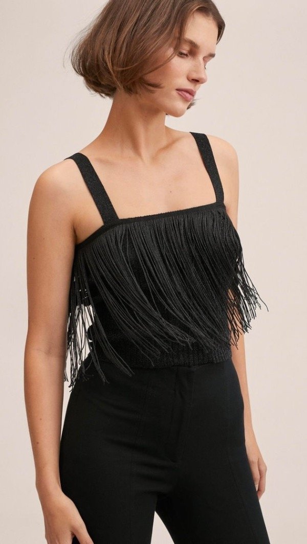 Producto - Top punto flecos Mango