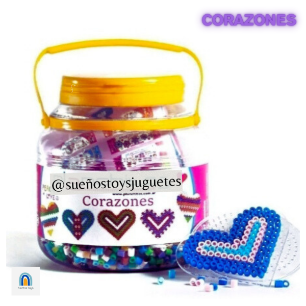 Producto - Arte Pixel con Hama Beads CORAZONES