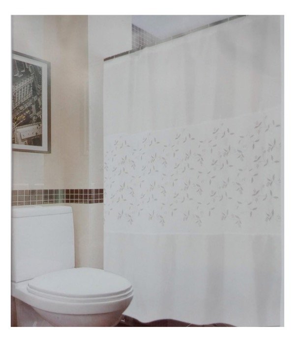 Producto - Cortina de Baño Organza Bordada Floresita