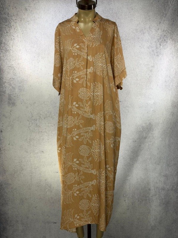 Producto - VESTIDO TULUM BEIGE LINO DE SEDA