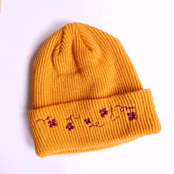 Producto - Gorro flora - Mostaza - 1