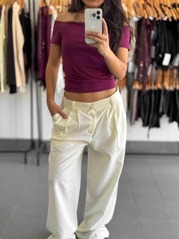 Producto - Pantalon sastrero Rita crema - 4