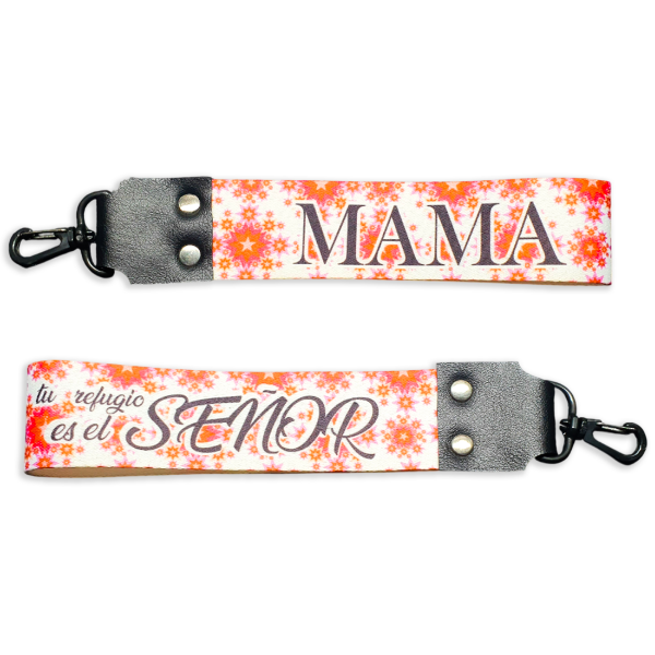 Producto - Llavero Tela Ancha Con Mosqueton (DÍA DE LA MADRE) - (PACK X2 UNIDADES)