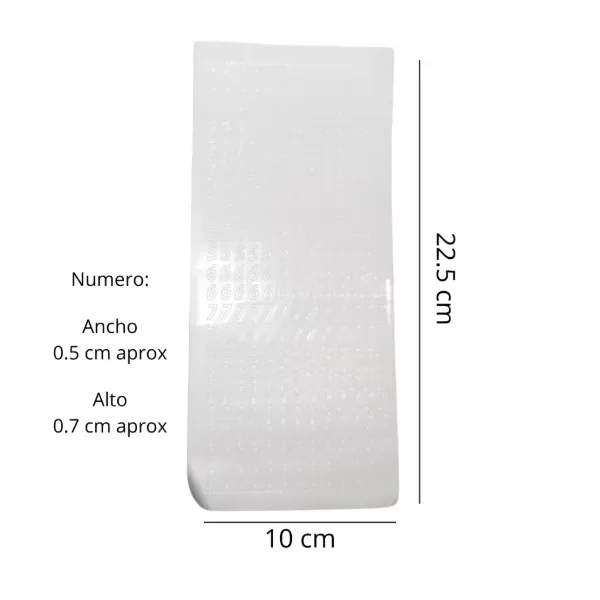 Producto - Stickers solo de números blancos