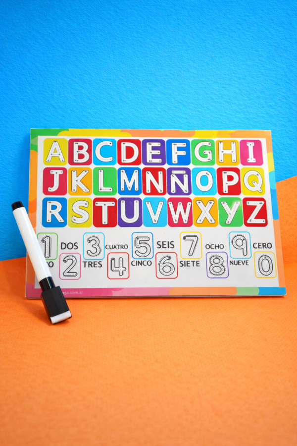 Producto - Abecedario y números para repasar y borrar