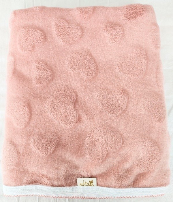 Producto - Polar labrado Rosa viejo corazones