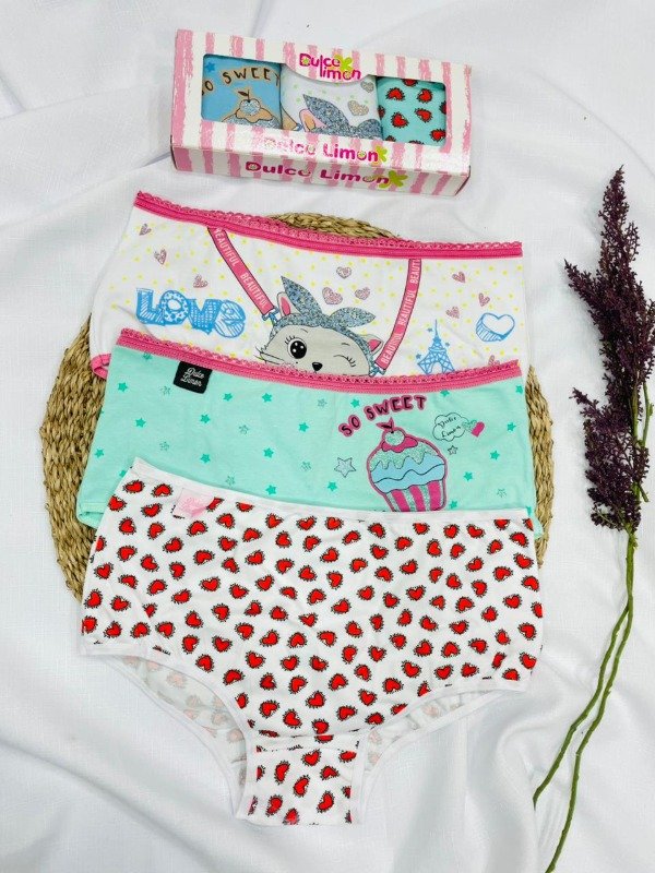 Producto - Art. 1923/1- DULCE LIMON - PACK X3 Bombacha de Niña