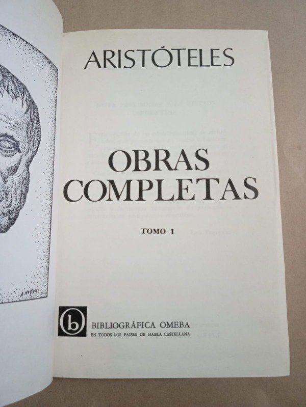 Producto - Obras completas #1 - Aristóteles - Omeba 1967 Tapa dura - 1