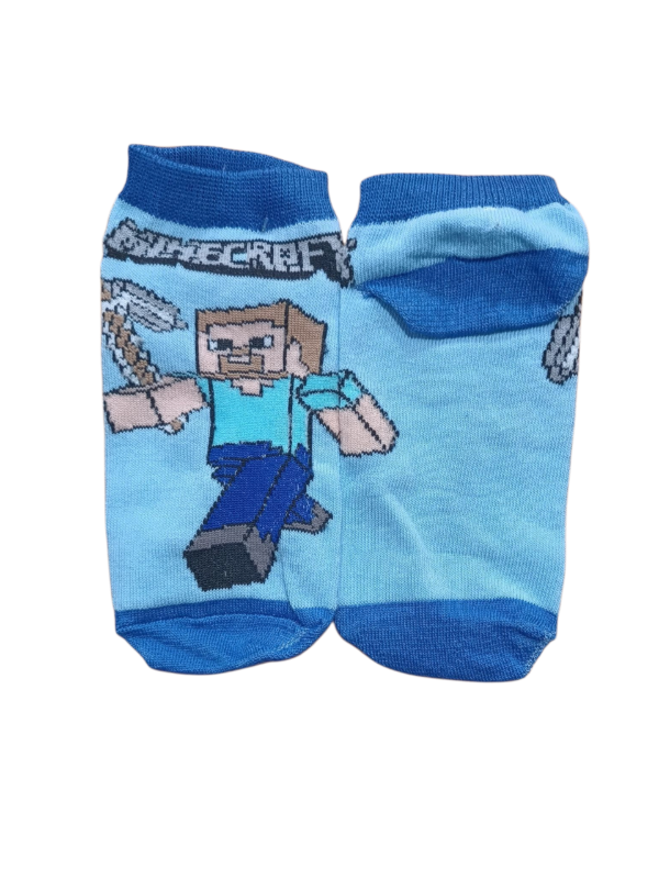 Producto - Soquetes niños Minecraft celeste
