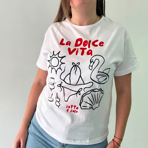 Producto - 683 - REMERA ALGODON "LA DOLCE VITA"