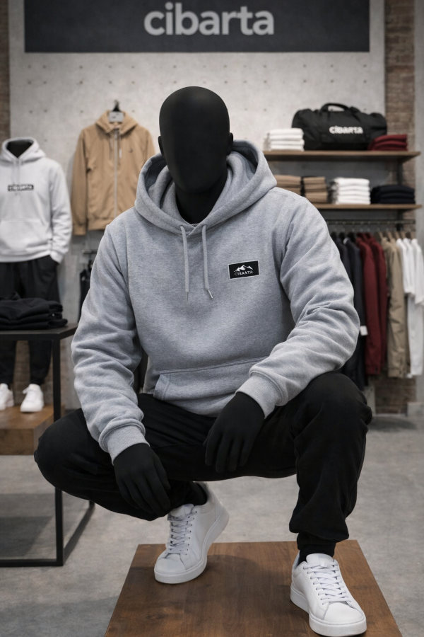 Producto - Canguro Cibarta modelo Bronco Mix Frisado Gris claro