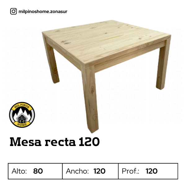 Producto - MESA RECTA 120