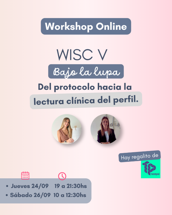 Producto - Workshop Online WISC-V: Recorrido Completo (2 Encuentros)