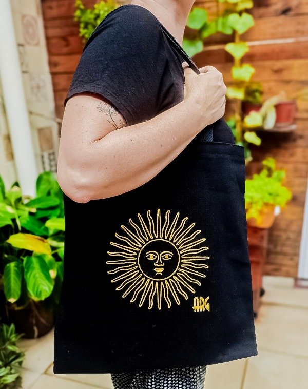 Totebag gabardina sol argentino — imagen 2