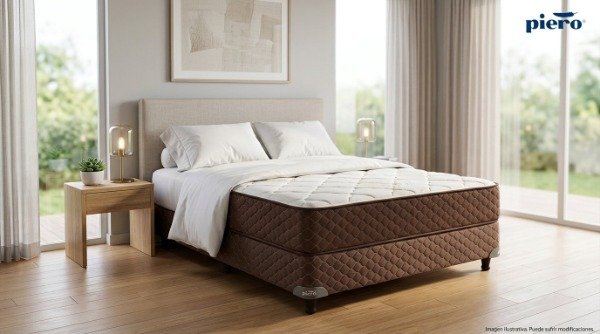 Producto - Sommier y Colchón Piero Nirvana 190x140 + 2 Almohadas de regalo - 0