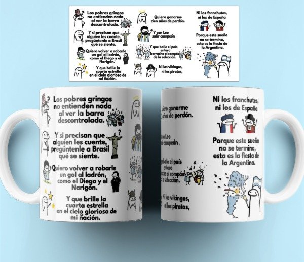 Producto - Plantillas Tazas Selección Argentina Canción Pobres Gringos Flork #t727