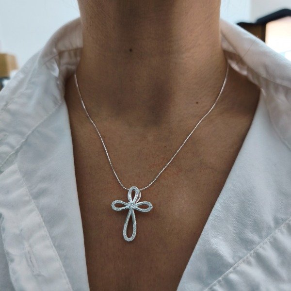 Producto - Dije cruz con micro pavé "sin cadena" (#690) - 0