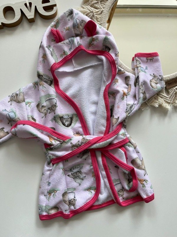 Producto - Bata con lazo Estampada - COD 700