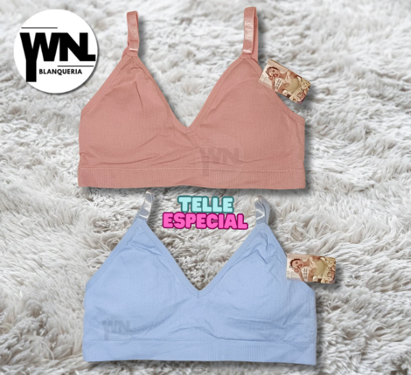 Producto - TOP MORLEY TALLE ESPECIAL D'LIRIO CON BROCHE Y RELLENO COD.tc3322 (X6 UNIDADES)