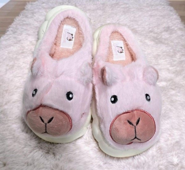 Producto - Pantuflas importadas adultos Capibara Rosa