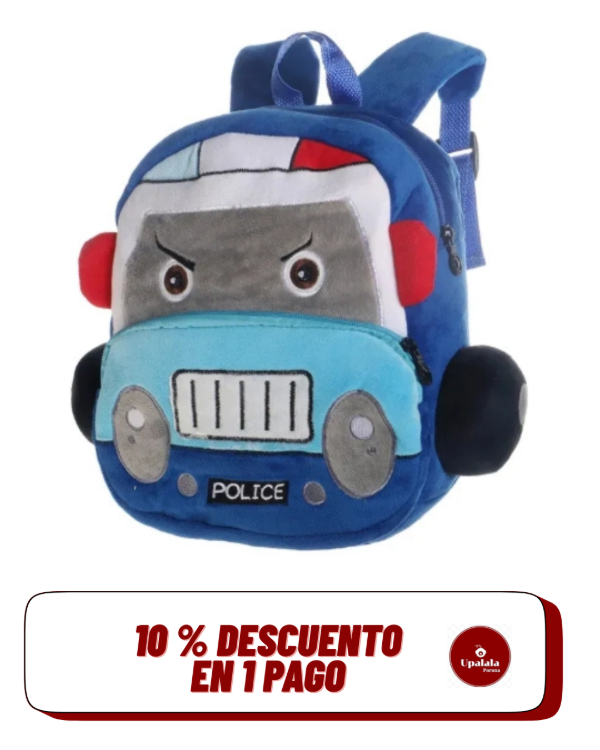 Producto - MOCHILA PARA JARDIN AUTO POLICIA