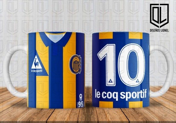 Producto - "NUEVA" PLANTILLA PARA TAZAS ROSARIO CENTRAL - HOMENAJE COPA 1995