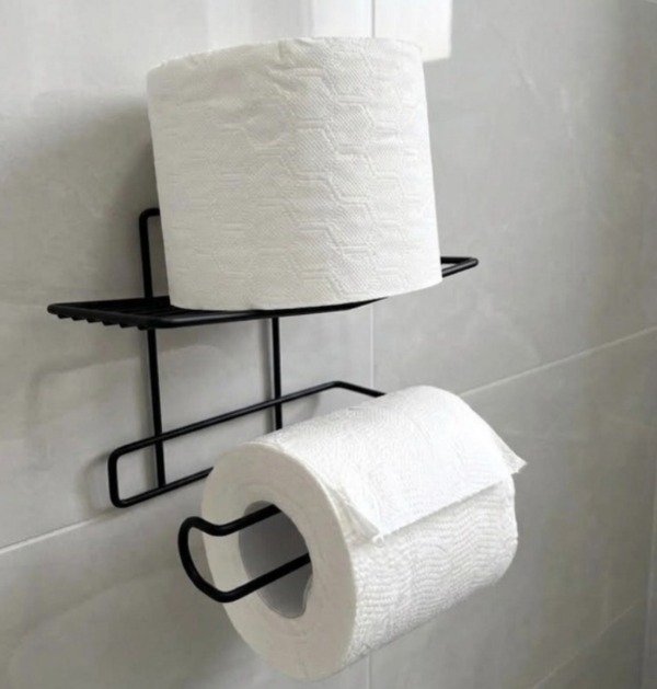 Producto - PORTA ROLLO PAPEL HIGIENICO METAL NEGRO