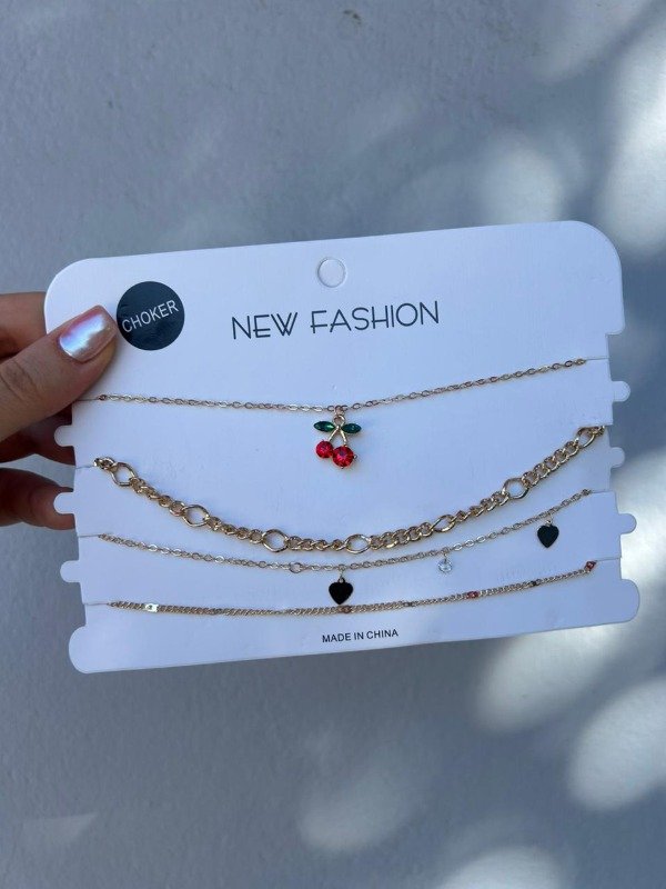 Producto - Set CHOKER x 4 - CERECITAS