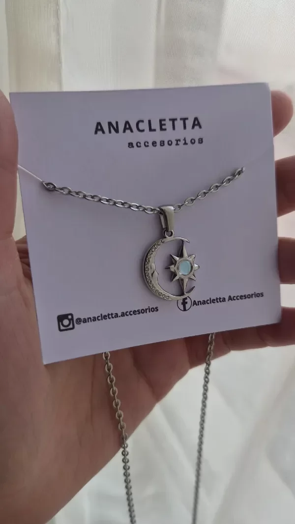 Producto - Collar luna y destello Aq