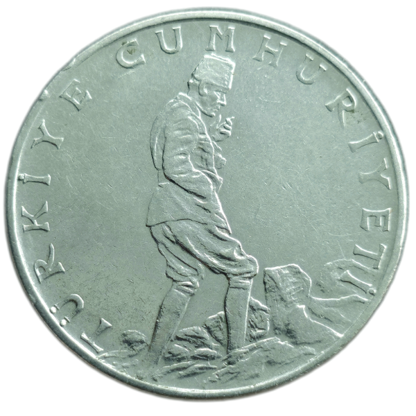 Producto - Turquía 2 1/2 Liras 1976 El pensativo Mustafa Kemal Km#893.1 VF+