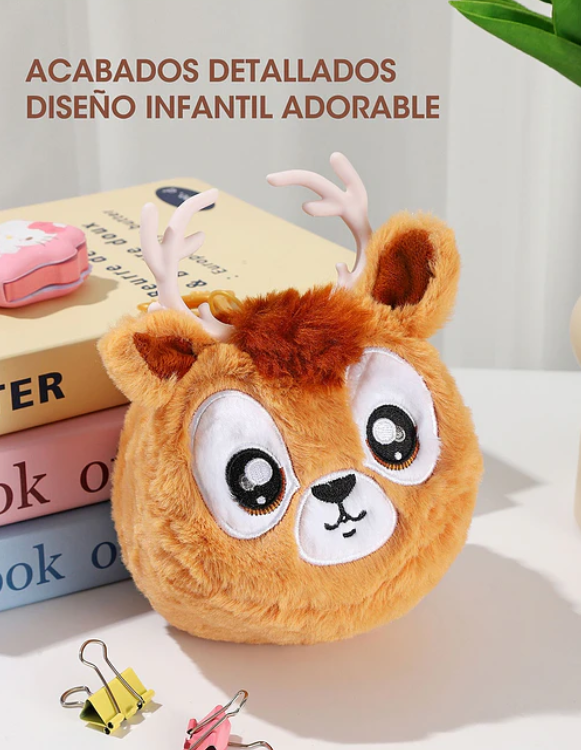 Producto - Monedero con diseño de ciervo, suave y tierno - 1