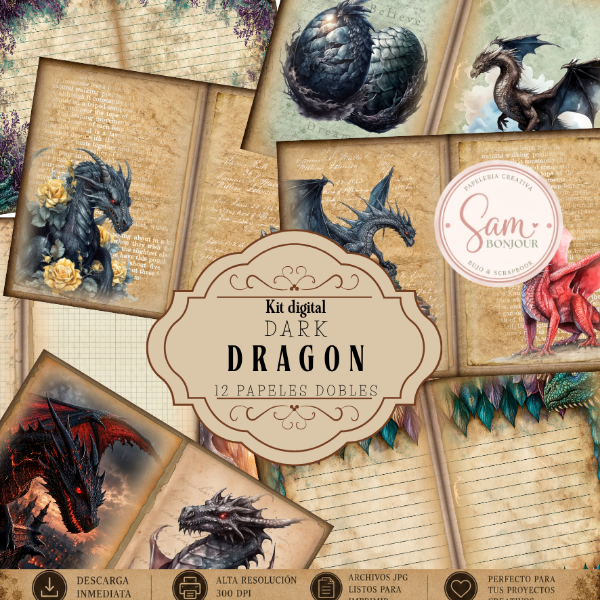 Producto - Kit imprimible: Dark Dragon - 0