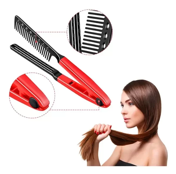 Producto - Peine Doble Profesional Para Planchar Alisar Cabello