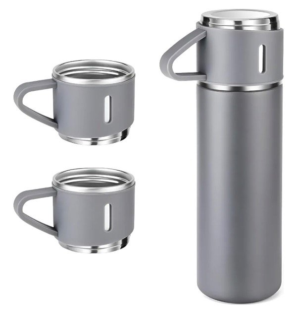 Producto - TERMO 3 TAZAS 500ML GRIS
