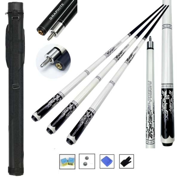 Producto - Taco Pool Profesional Graphite con estuche rígido guante tizas punteras y paño