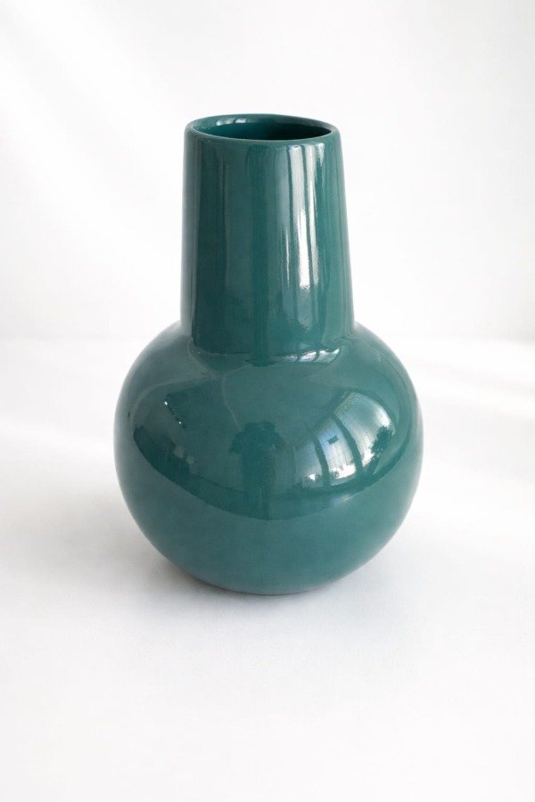 Producto - Jarrón florero verde petróleo